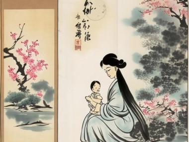 墨萱图古诗，古风画卷里深情的母爱颂歌
