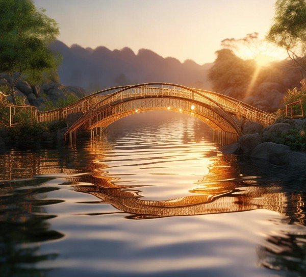 壹笼金线拂弯桥，古典意境中的诗意画卷解读,壹笼金线拂弯桥，古典意境中的诗意画卷解读,自然,诗意,第1张