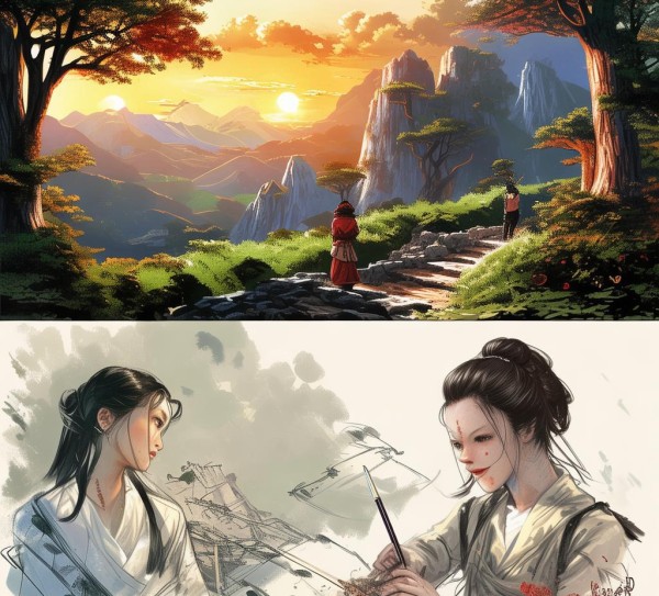 探寻古诗山行之美，韵味与现代翻译的艺术交锋,探寻古诗山行之美，韵味与现代翻译的艺术交锋,自然,诗意,第1张