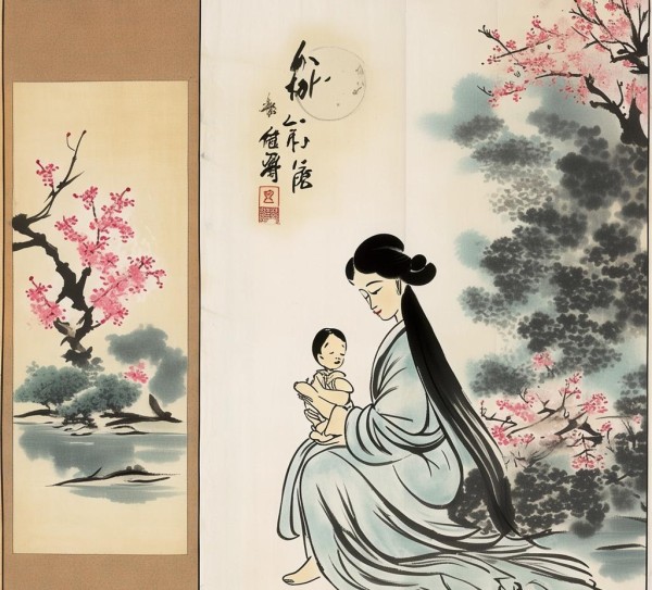 墨萱图古诗，古风画卷里深情的母爱颂歌,墨萱图古诗，古风画卷里深情的母爱颂歌,母爱颂歌,古风画卷,第1张