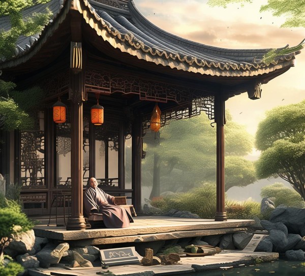 古典楼阁中的闲适人生与哲理探寻,古典楼阁中的闲适人生与哲理探寻,自然,哲理,第1张