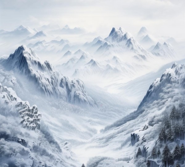 雪后山景，古诗中的诗意画卷与翻译之美,雪后山景，古诗中的诗意画卷与翻译之美,魅力,诗意,穿越时空,第1张
